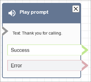 사용하도록 구성된 재생 프롬프트 블록 text-to-speech.