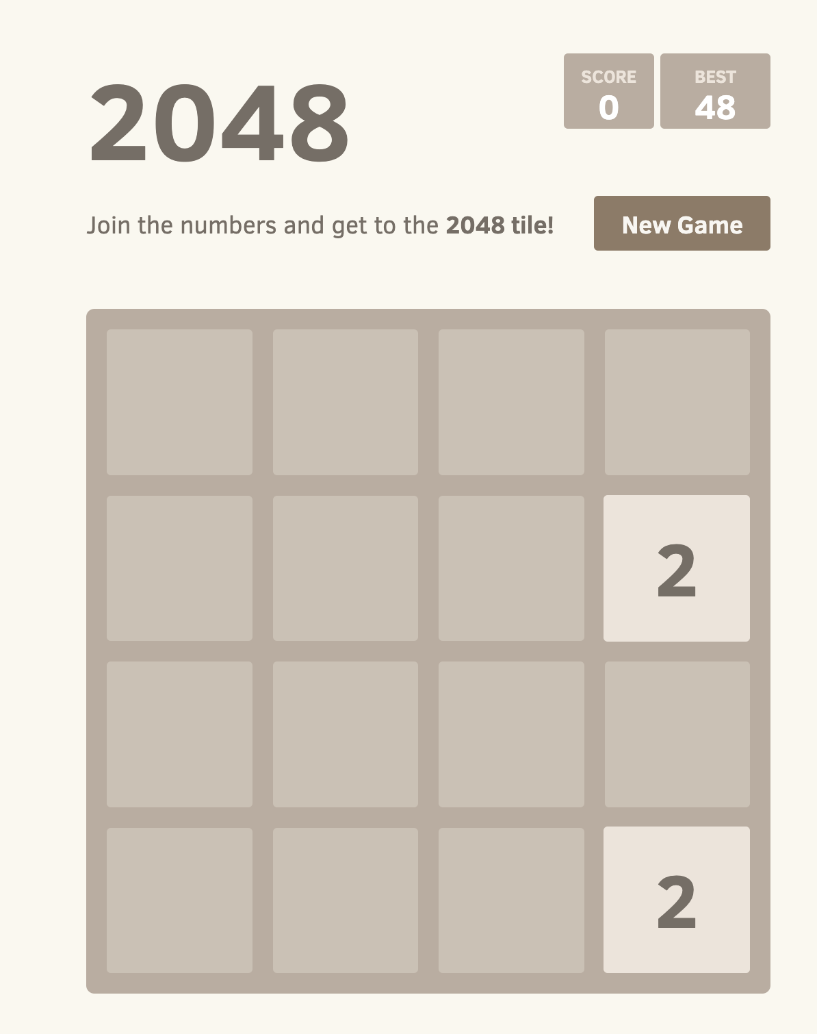 2048 게임하기