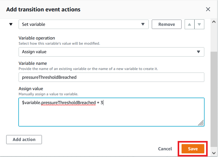 
            AWS IoT Events 콘솔에서 감지기 모델을 생성합니다.
          