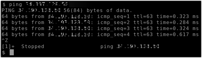 IPv4 ping 명령이 성공했습니다.
