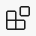 Icon showing two overlapping squares representing multiple windows or instances.