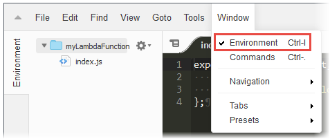 Creating Functions Using the AWS Lambda Console Editor