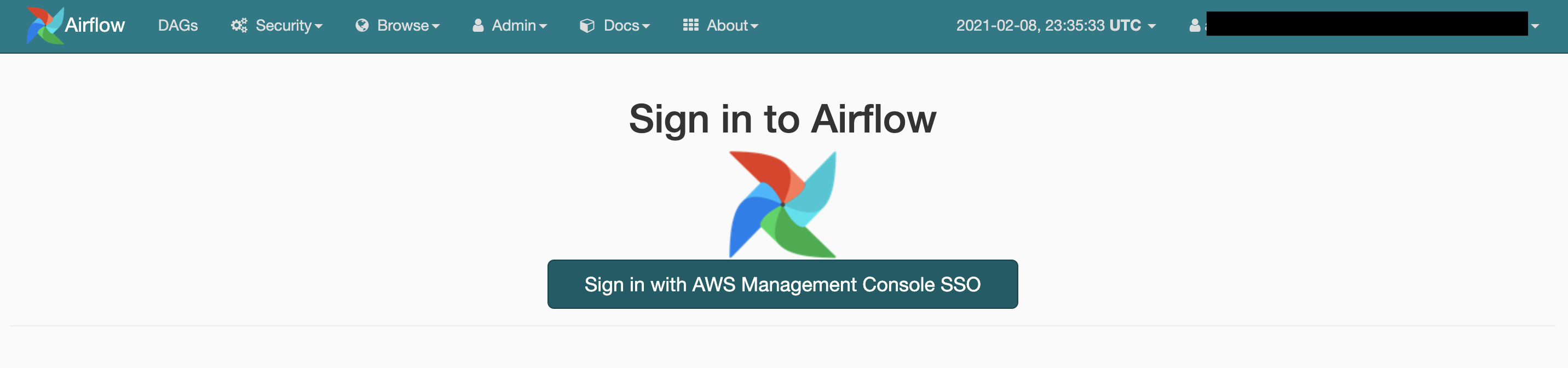 
            This image shows how to log-in to your Apache Airflow UI.
        