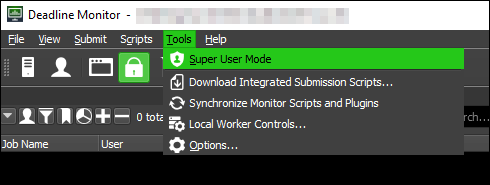 
                  Deadline Monitor superuser mode menu item
               
