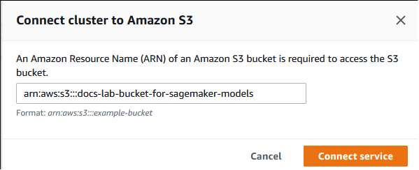 
          Imagem do ARN para o bucket do Amazon S3 especificado para o cluster de banco de dados do Aurora MySQL.
        