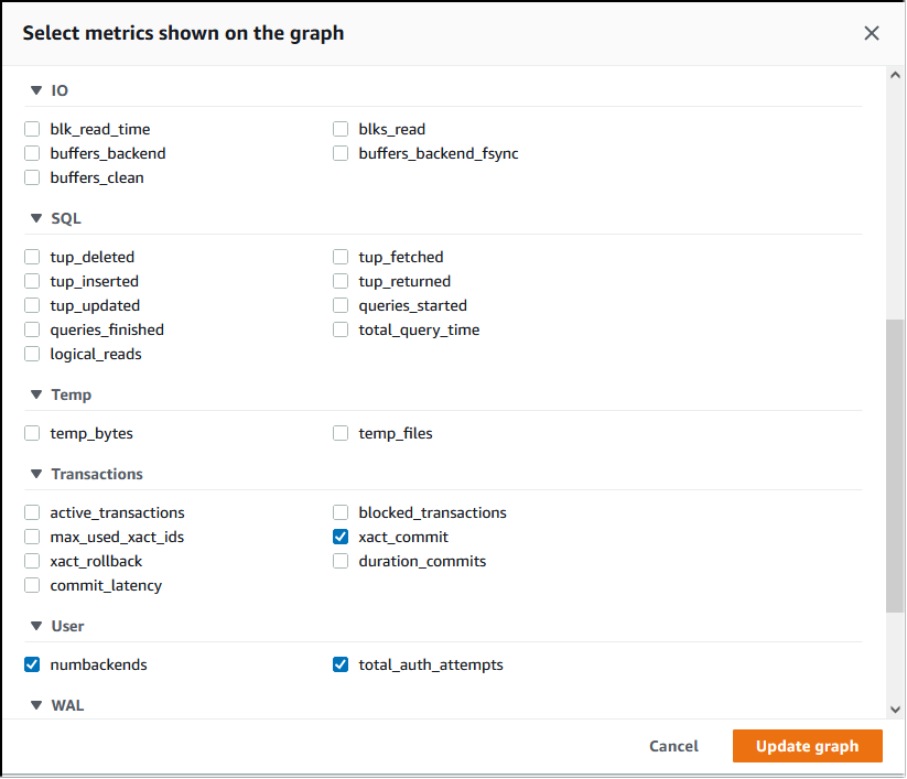 
        Imagem do acesso ao Performance Insights por meio do console do RDS e do cluster de banco de dados do Aurora PostgreSQL selecionado.
      