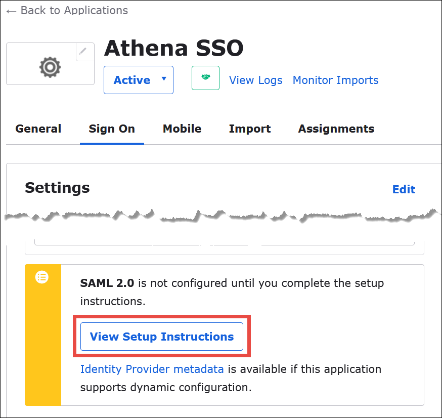 Escolha View Setup Instructions (Exibir instruções de configuração).