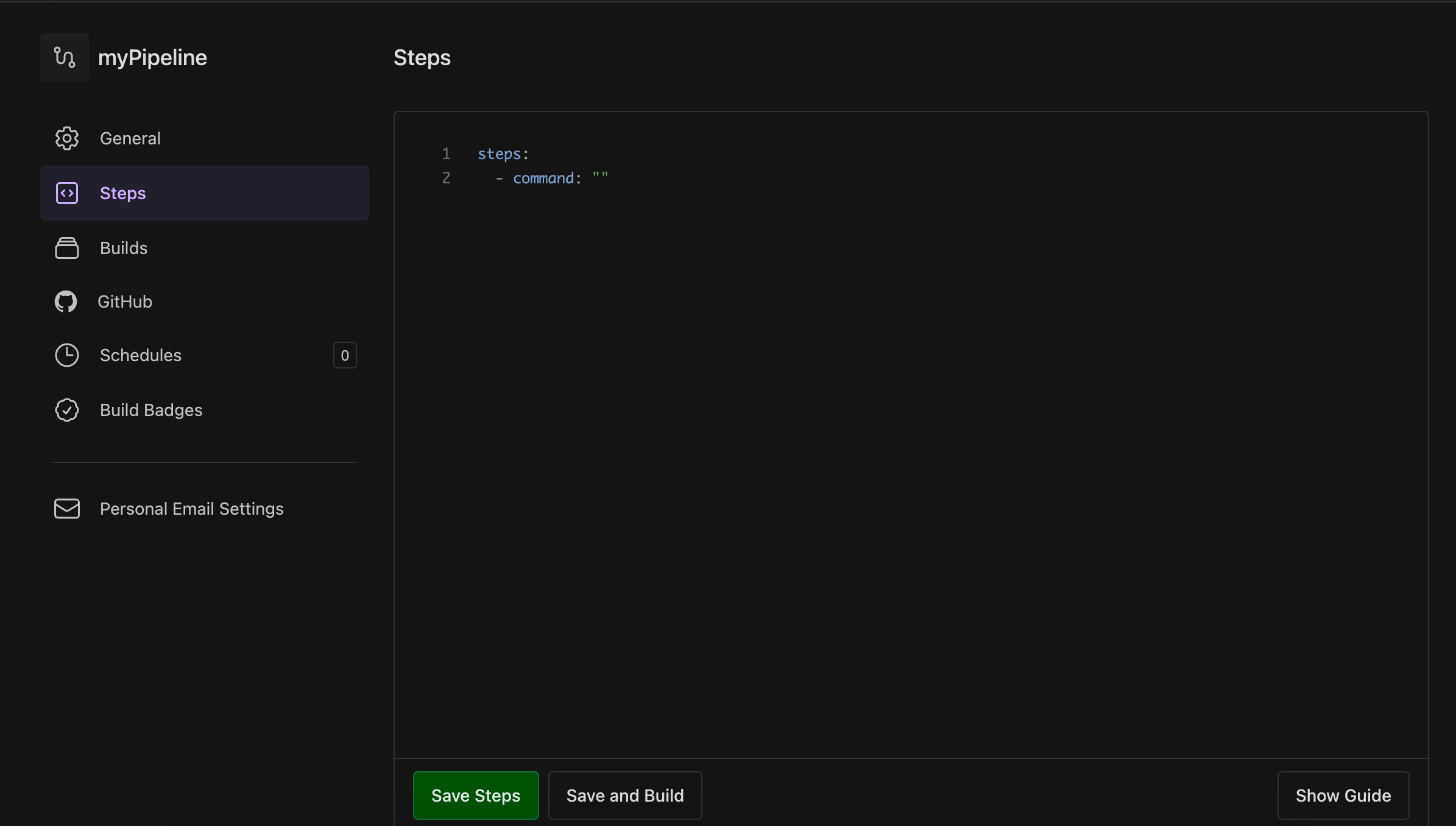 Etapas para atualizar o YAML.