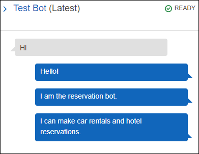 Uma possível conversa com um bot.