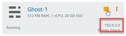 Endereço IP público da instância.