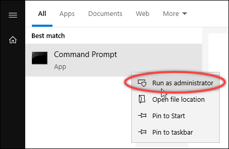 Executar o Prompt Run Command como administrador