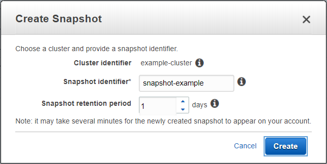 Gerenciamento de snapshots usando o console - Amazon Redshift
