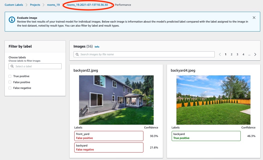 Tutorial Classifying images Rekognition