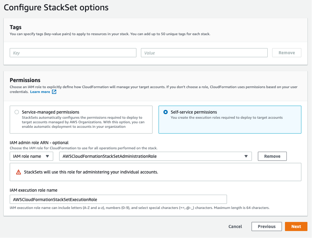 
         Figure 6: Configure StackSet options
       