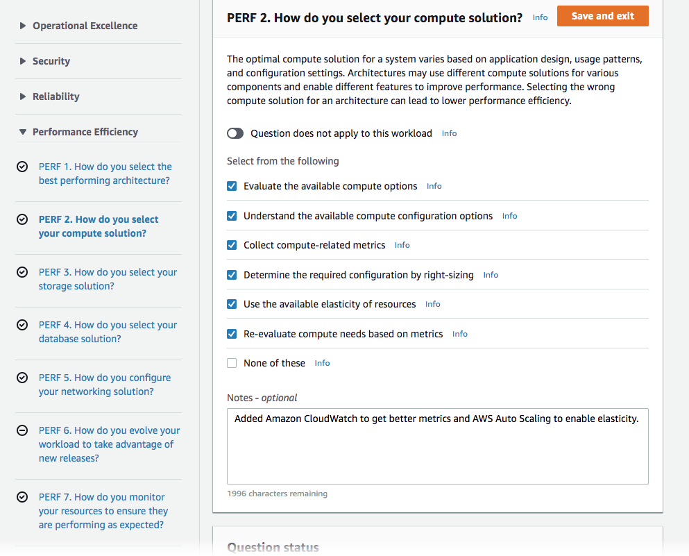Picture showing updating an answer as part of an improvement plan.