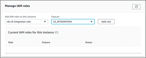 
                            添加 S3_INTEGRATION 角色
                        