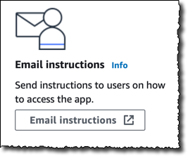 Email instructions icon with envelope and user silhouette, and button to send instructions.