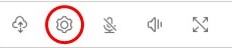 Settings gear icon for accessing configuration options.