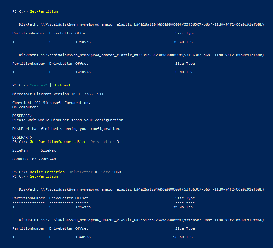 使用 PowerShell -spectional扩展分区