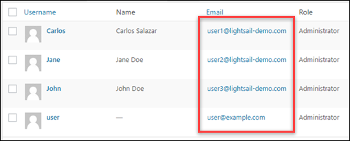 
        WordPress 控制面板中的管理员电子邮件地址。
      