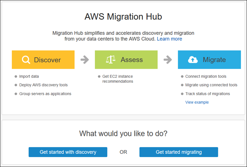 Getting started with AWS Migration Hub - AWS Migration Hub