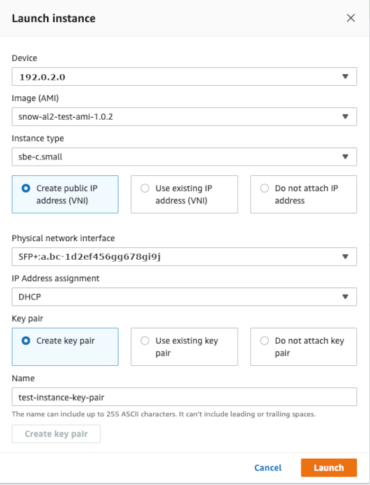 AWS OpsHub 启动实例向导