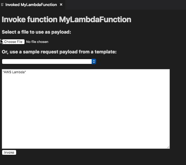 
            用于输入 Lambda 输入作为文本的字段。
          