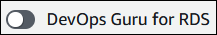 選擇開關以開啟 RDS DevOps 專用大師