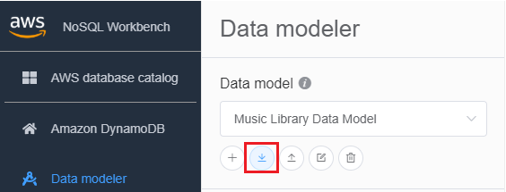 顯示 Create data model (建立資料模型) 圖示的主控台螢幕擷取畫面。