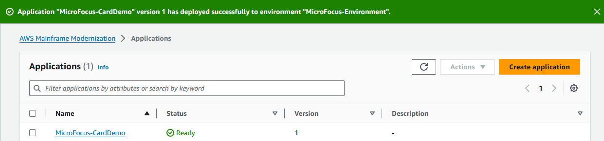 
                「環境」確認頁面上建置的應用程式。
            