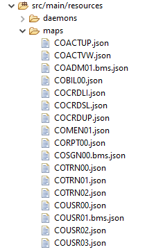 在資源資料夾中的 BMS MAPs json 檔案。
