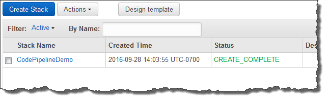 AWS CloudFormation 顯示堆疊建立的儀表板。