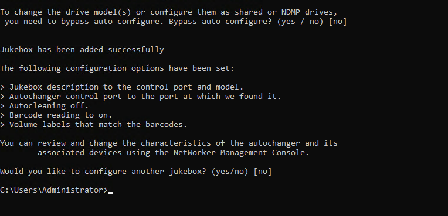 帶有略過 auto 配置選項的 jbconfig 公用程式屏幕被拒絕。